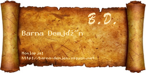 Barna Demjén névjegykártya